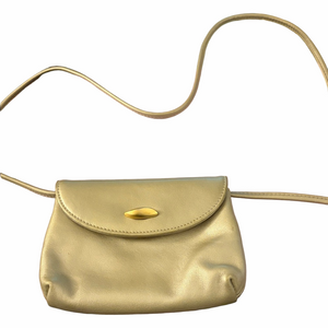 Vintage Liz Claiborne leather Gold Women's Crossbody Bag.